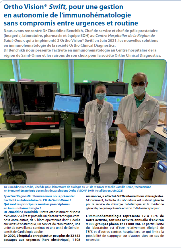 Ortho Vision® Swift, pour une gestion en autonomie de l